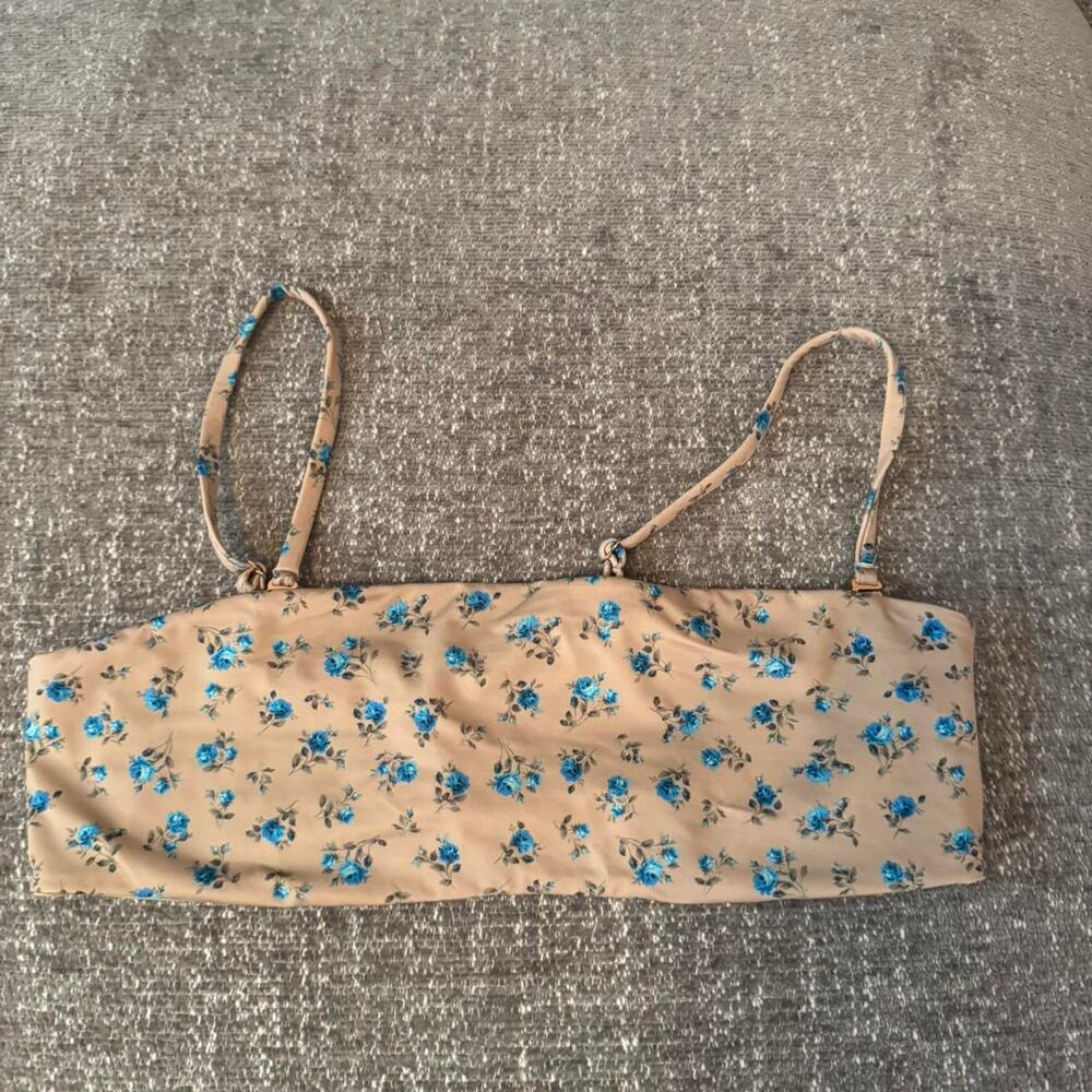 Frankie's Floral Bikini Top Size Small